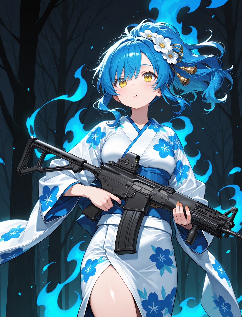 Kimono combat girl