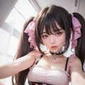 甘ロリ風アイドル衣装を着た矢澤にこAIコスプレイヤー💕（顔差分） 2枚目