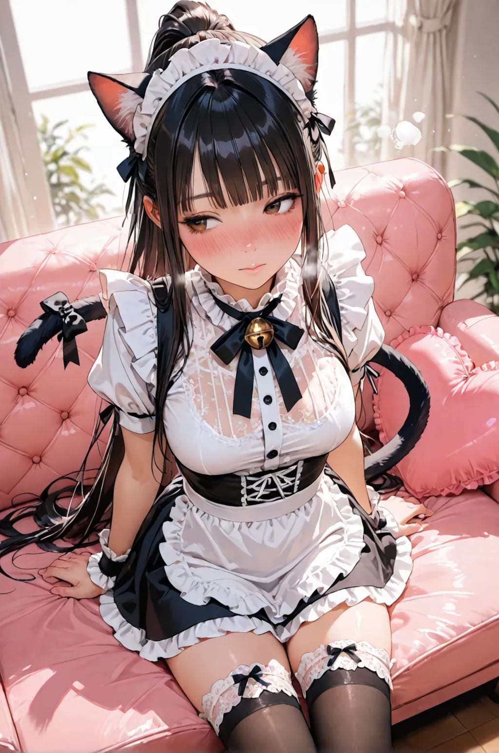 最恐いいんちょの絶対領域🩷(ねこ耳メイド)