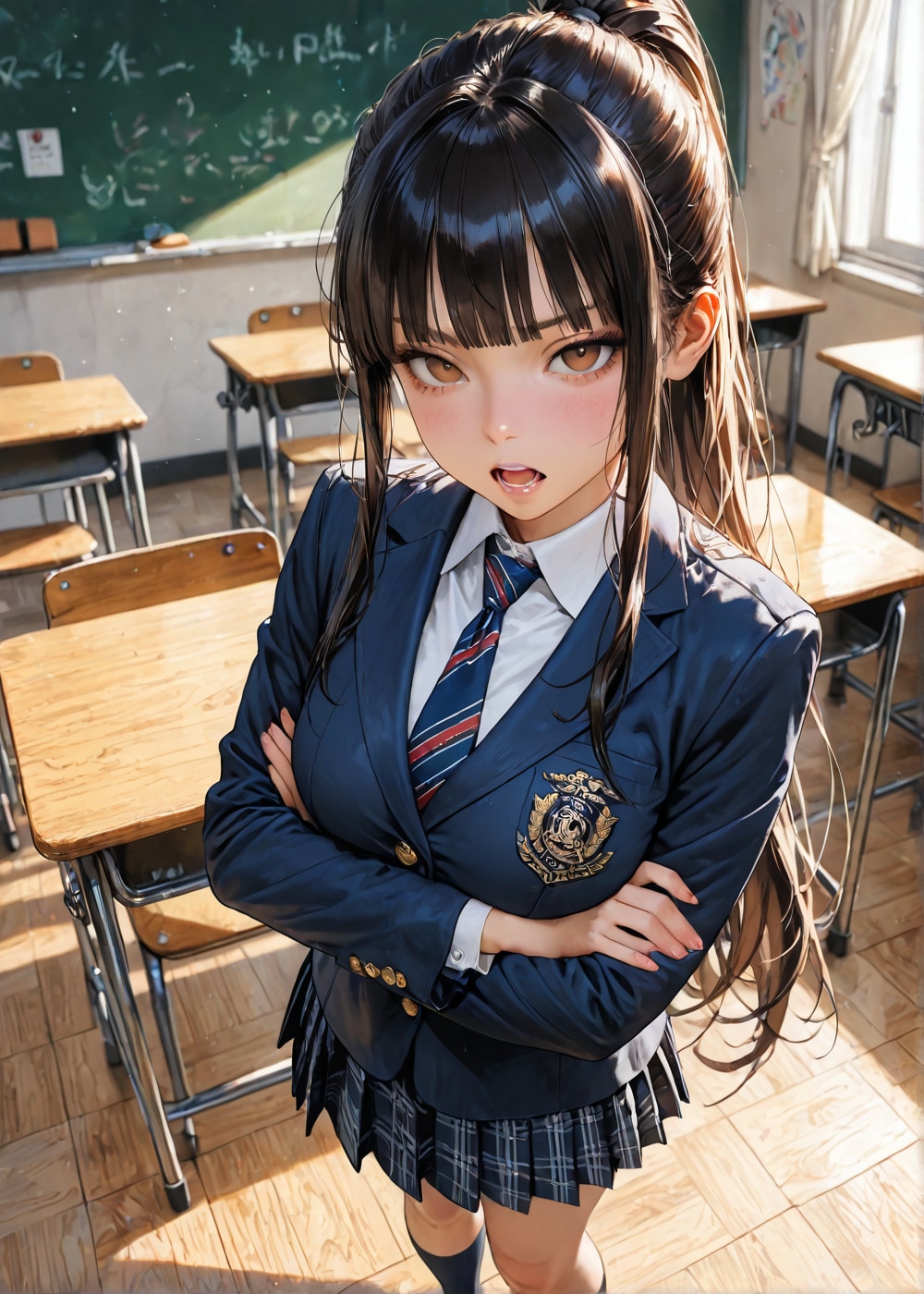 最恐いいんちょの絶対領域🩷(ねこ耳メイド) | の人気AIイラスト・グラビア