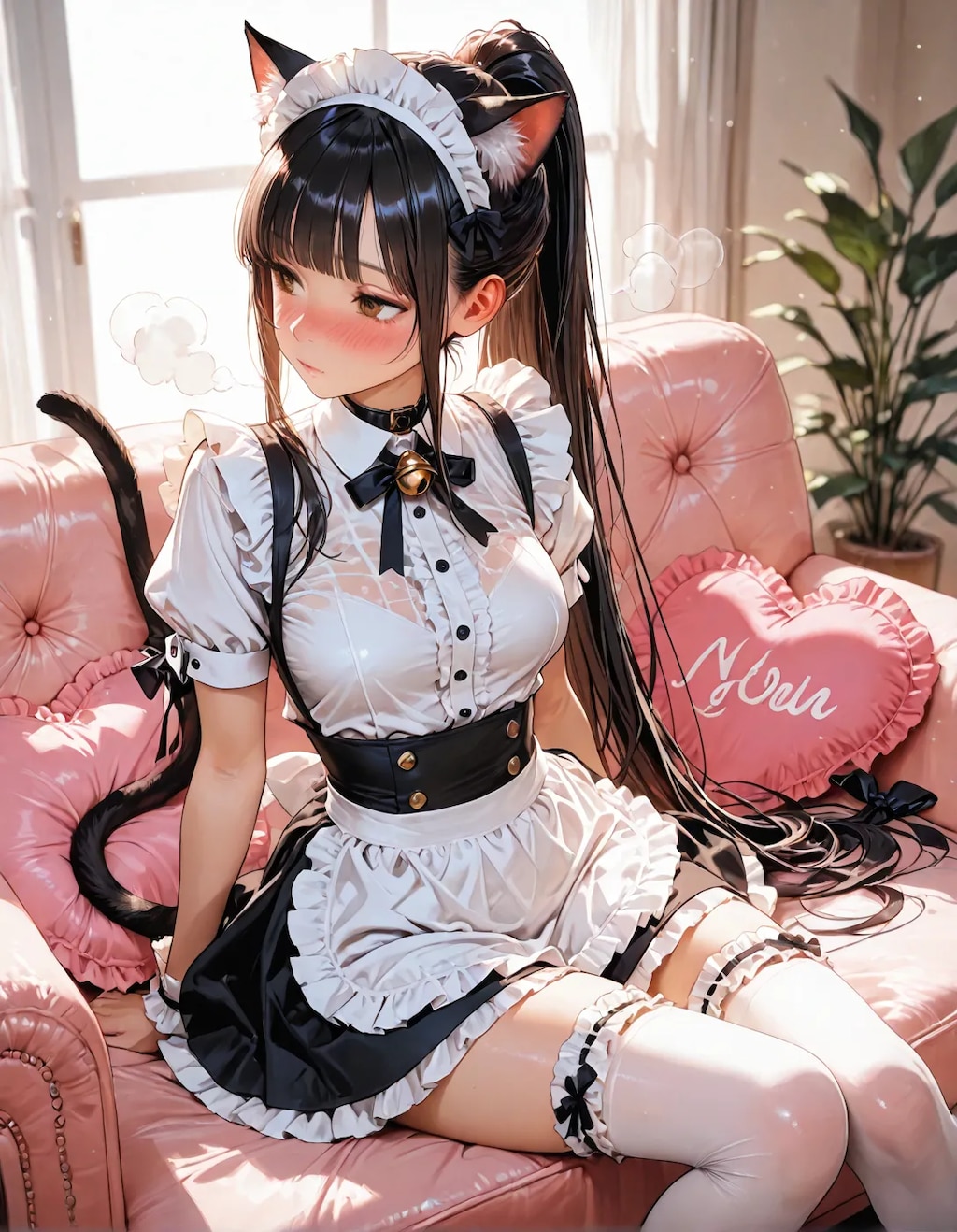 最恐いいんちょの絶対領域🩷(ねこ耳メイド)