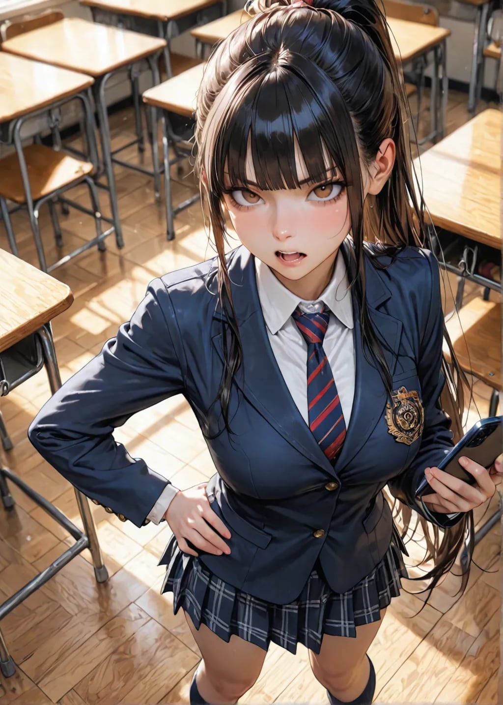 最恐いいんちょの絶対領域🩷(ねこ耳メイド)