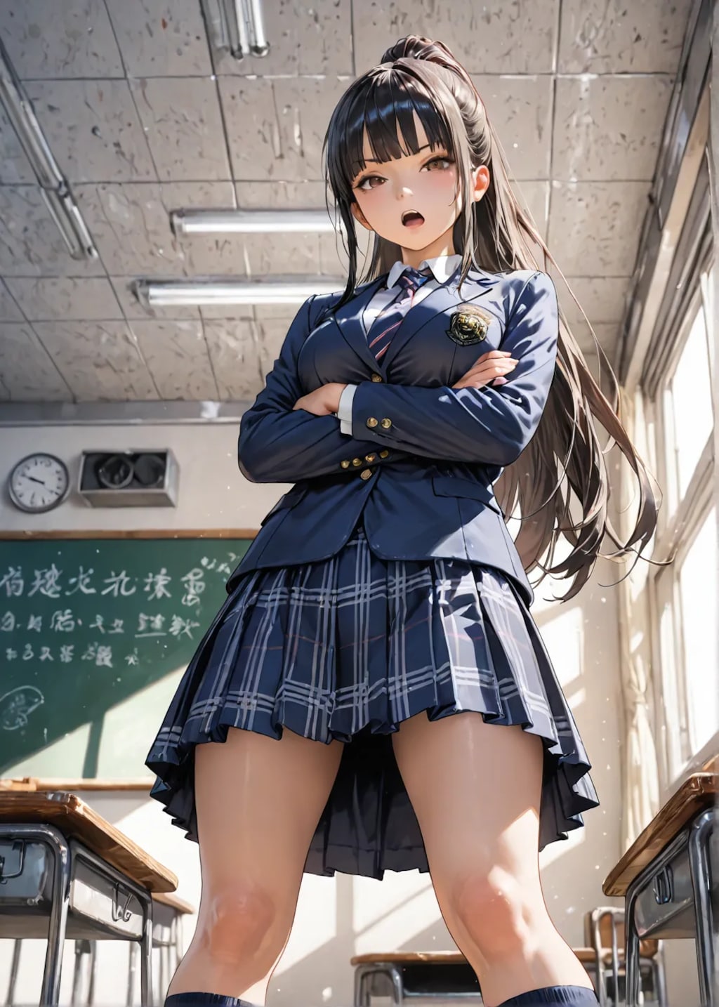 最恐いいんちょの絶対領域🩷(ねこ耳メイド)