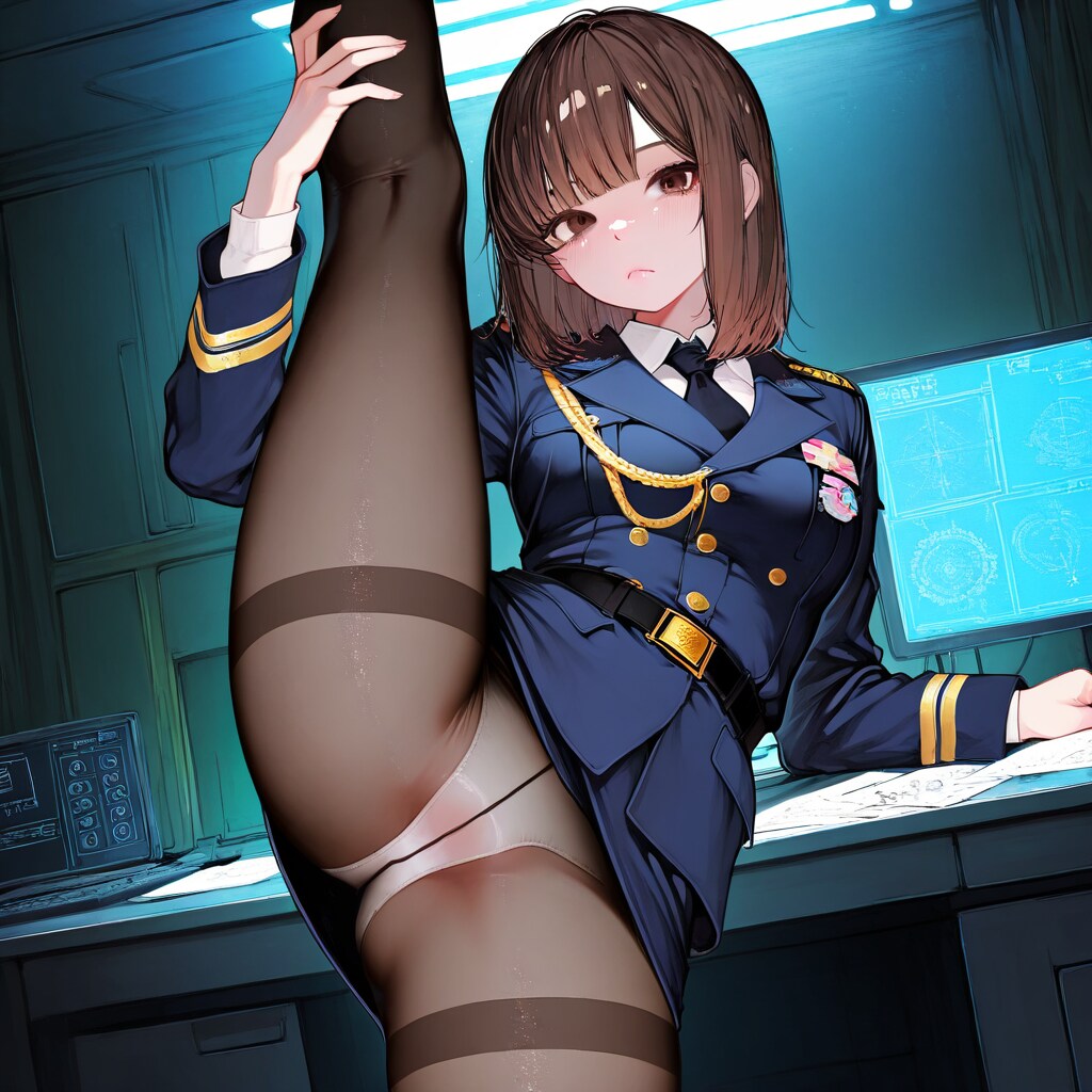軍人さんにI字バランス命令
