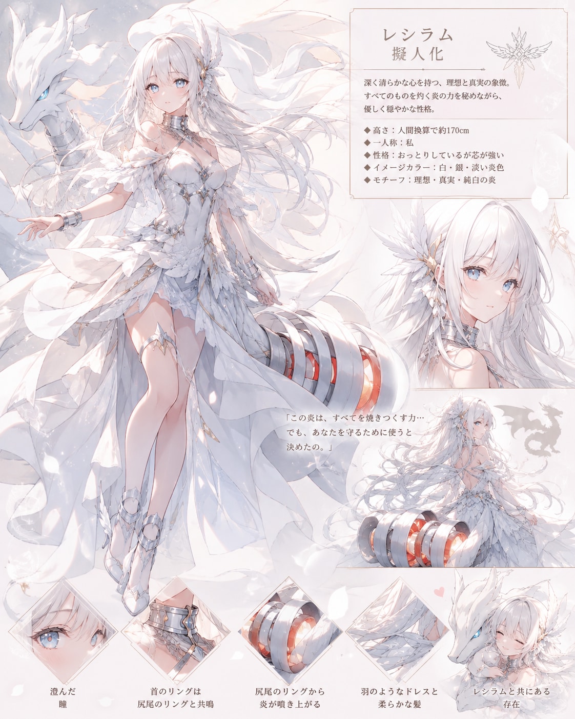 レシラム擬人化 | の人気AIイラスト・グラビア