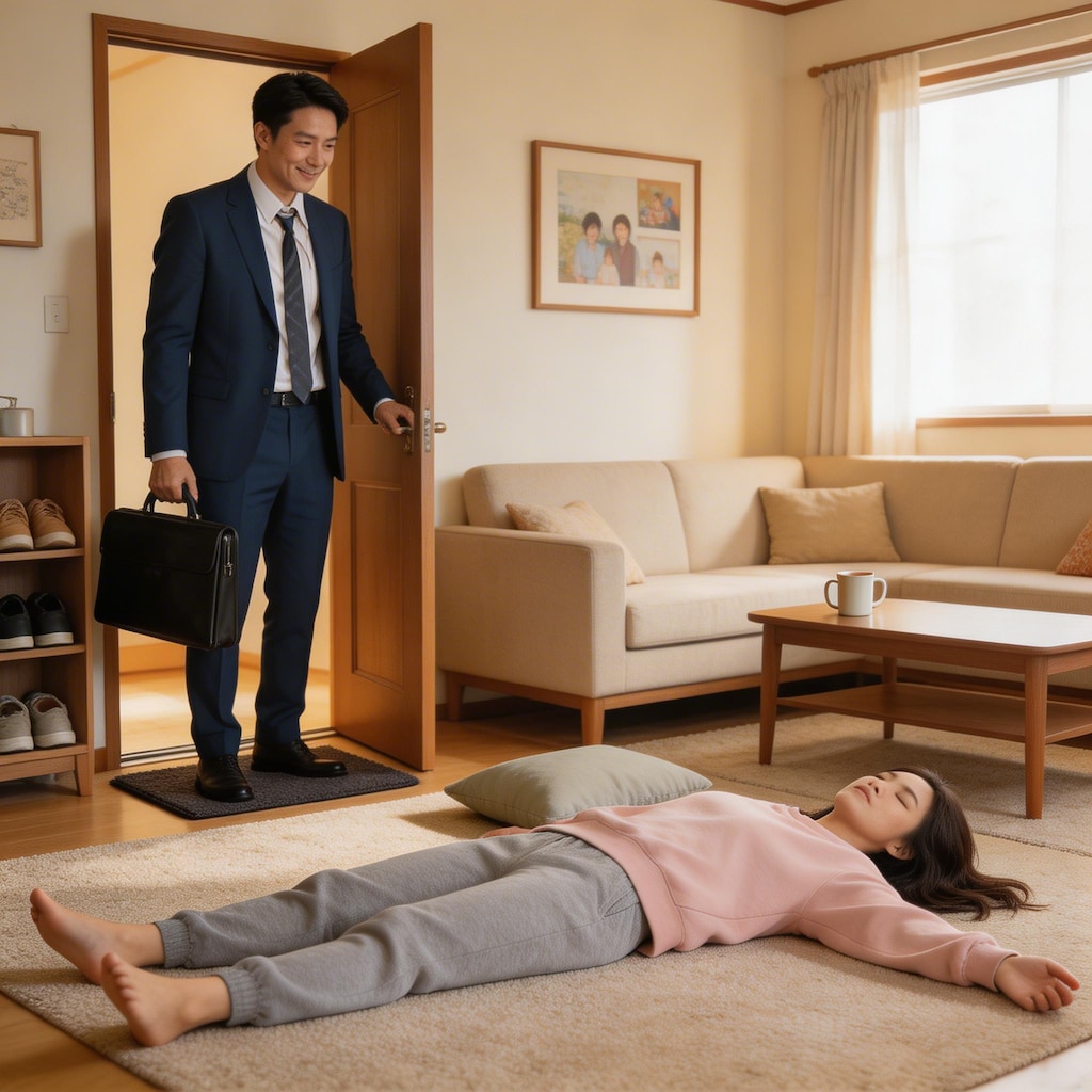 家に帰ると妻が必ず死んだふりをしています。