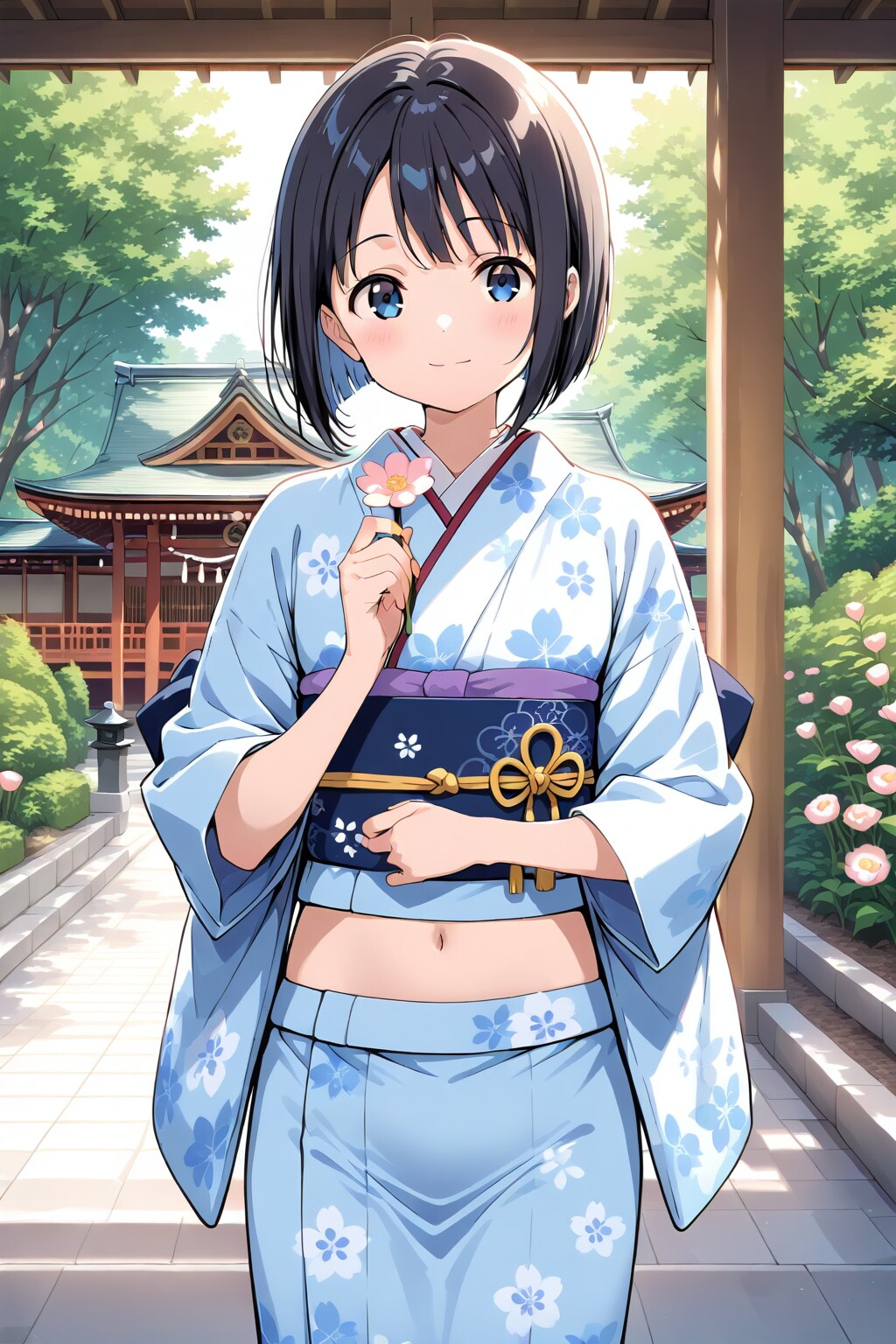 セパレートへそ出し着物