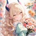 花束の似合う、かわいいかわいいエルフちーゃん？[days AI] 2枚目