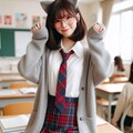 眼鏡女子 楓の猫耳 3枚目