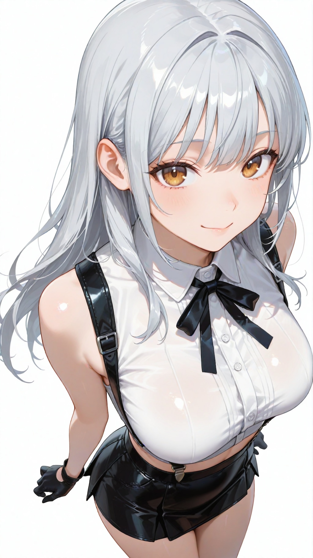 ノースリーブクロップドシャツ