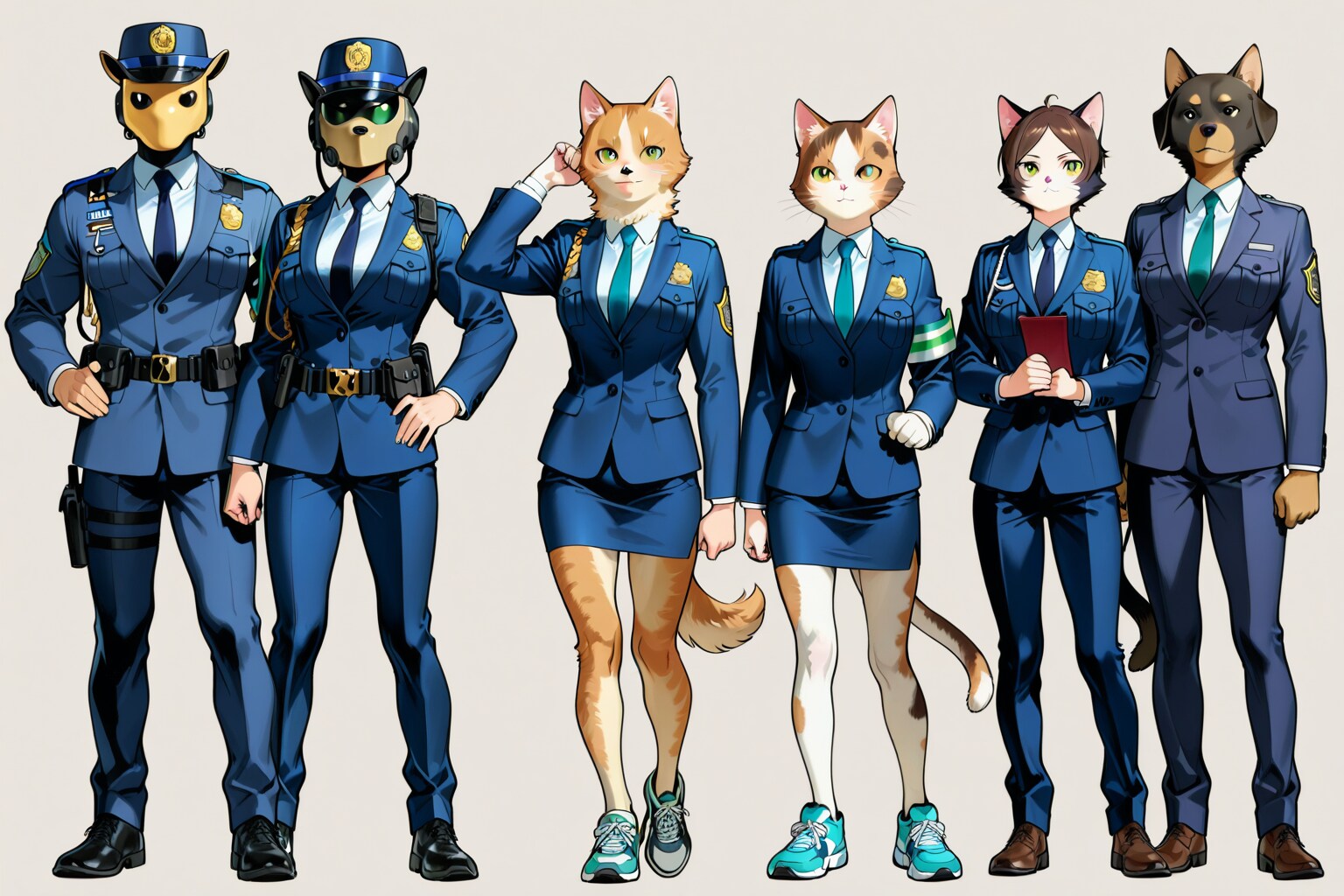 「今日も平和のために──獣耳×機械の警察チーム、出動です」