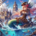 海の遺跡と人魚さん 2枚目