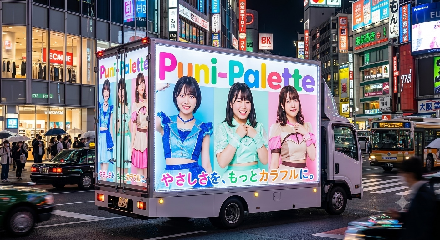 アドトラックなPuni-Paletteの3人