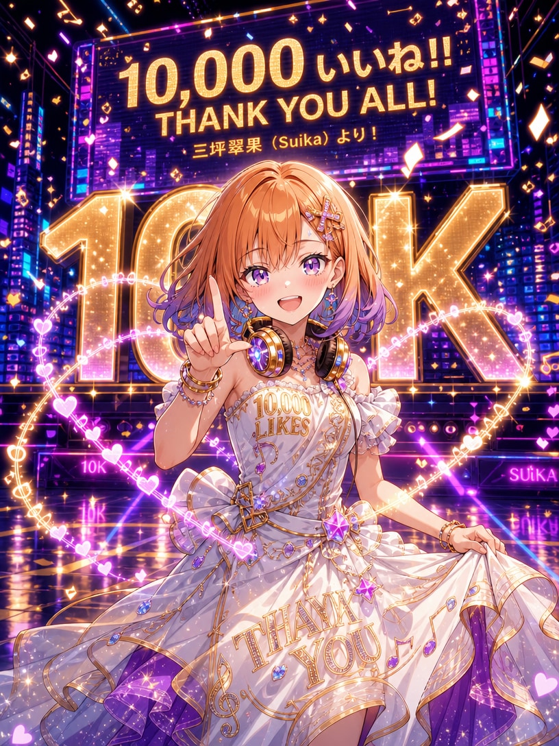 1万いいね、ありがとうございます！【MV付😅】 | の人気AIイラスト・グラビア