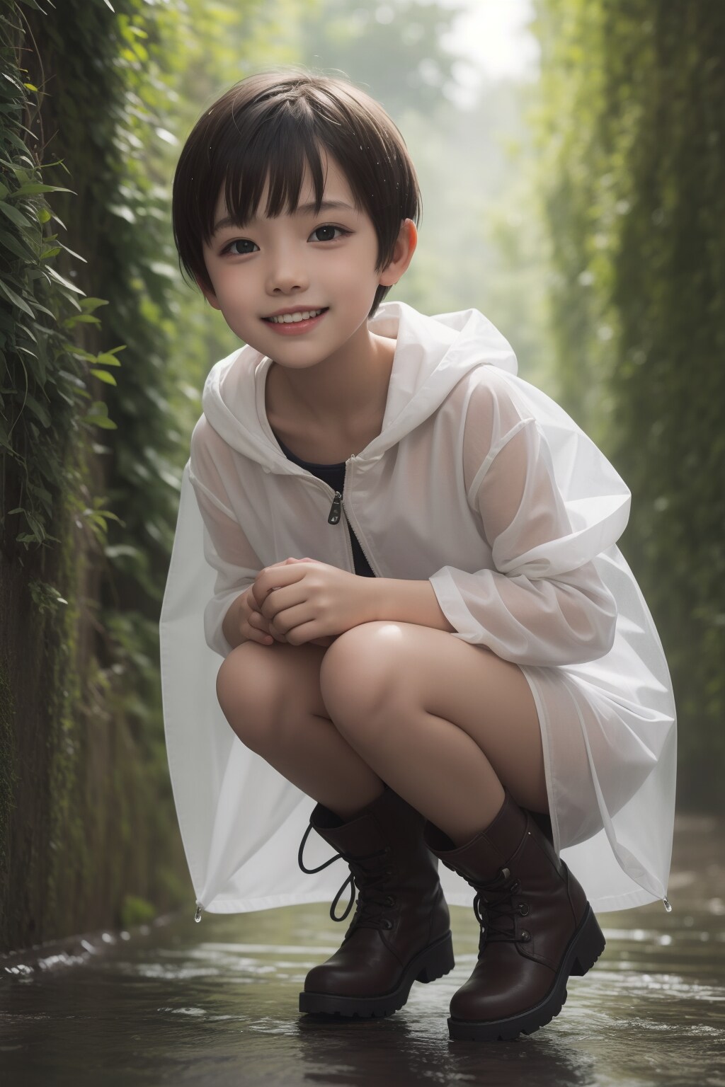 レインコートの子