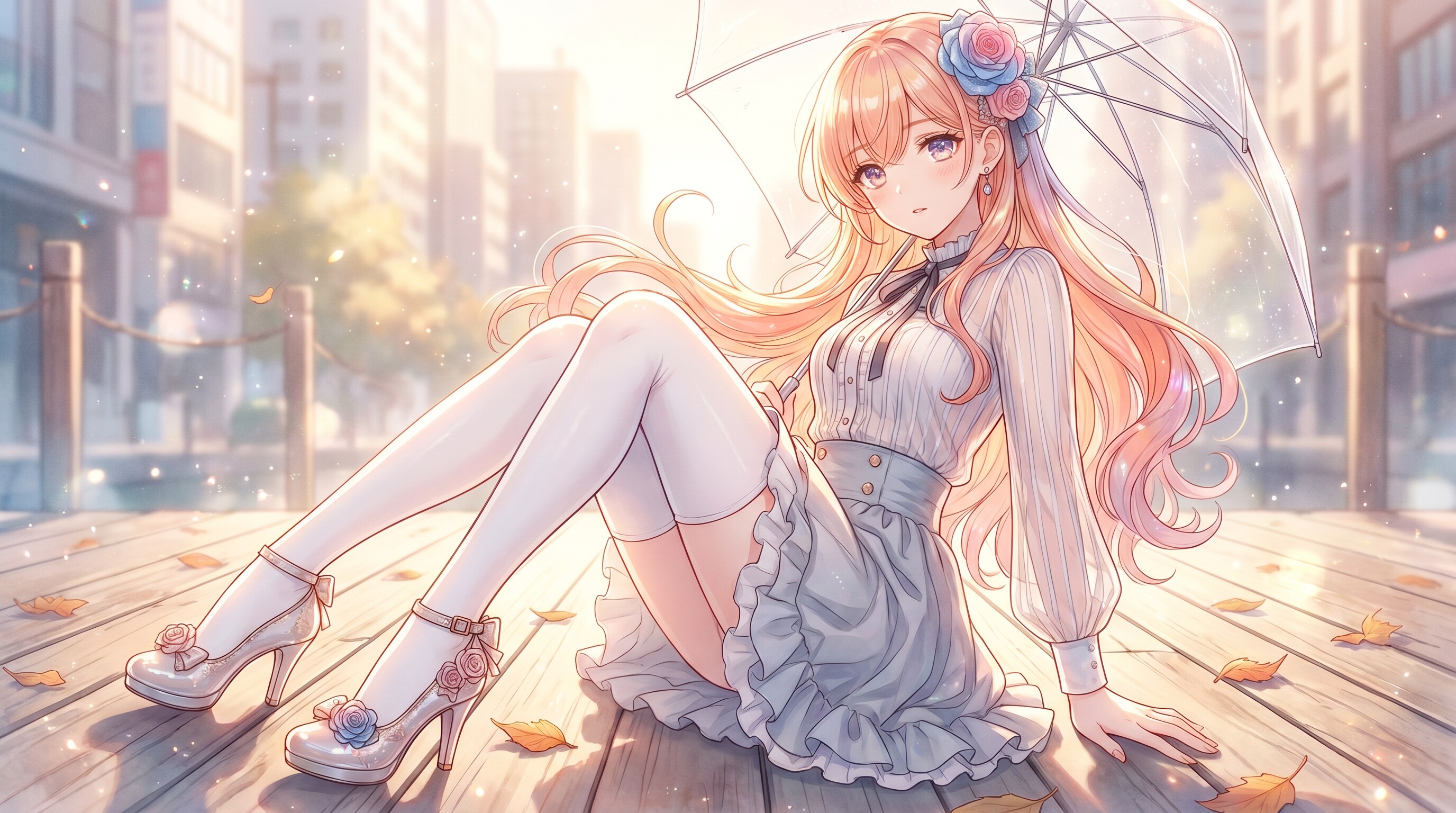 陽光纏う玻璃傘 | の人気AIイラスト・グラビア