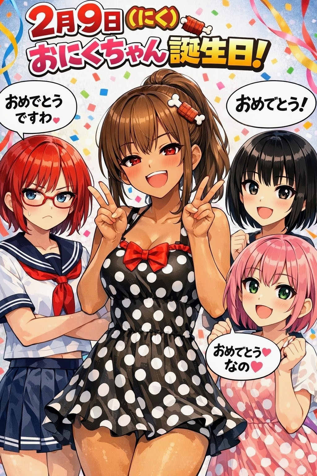 ２月９日(にく🍖)は、おにくちゃん🍖の誕生日🎂