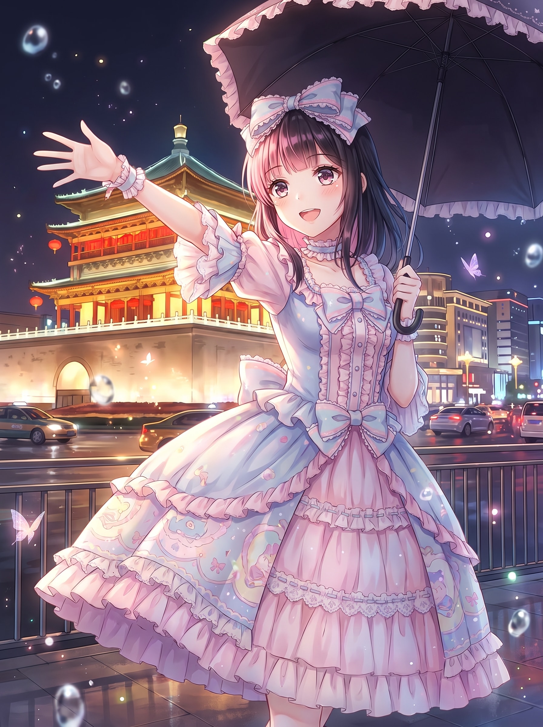 彩霞華傘夜行 | の人気AIイラスト・グラビア