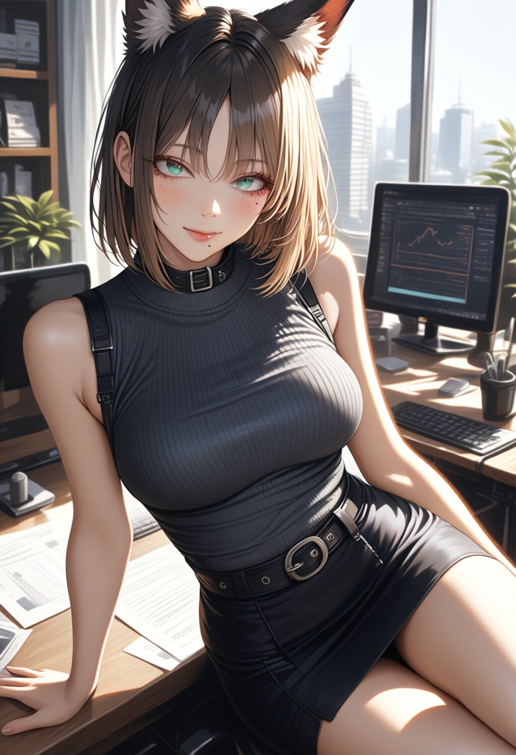 オフィスのきつねっ娘