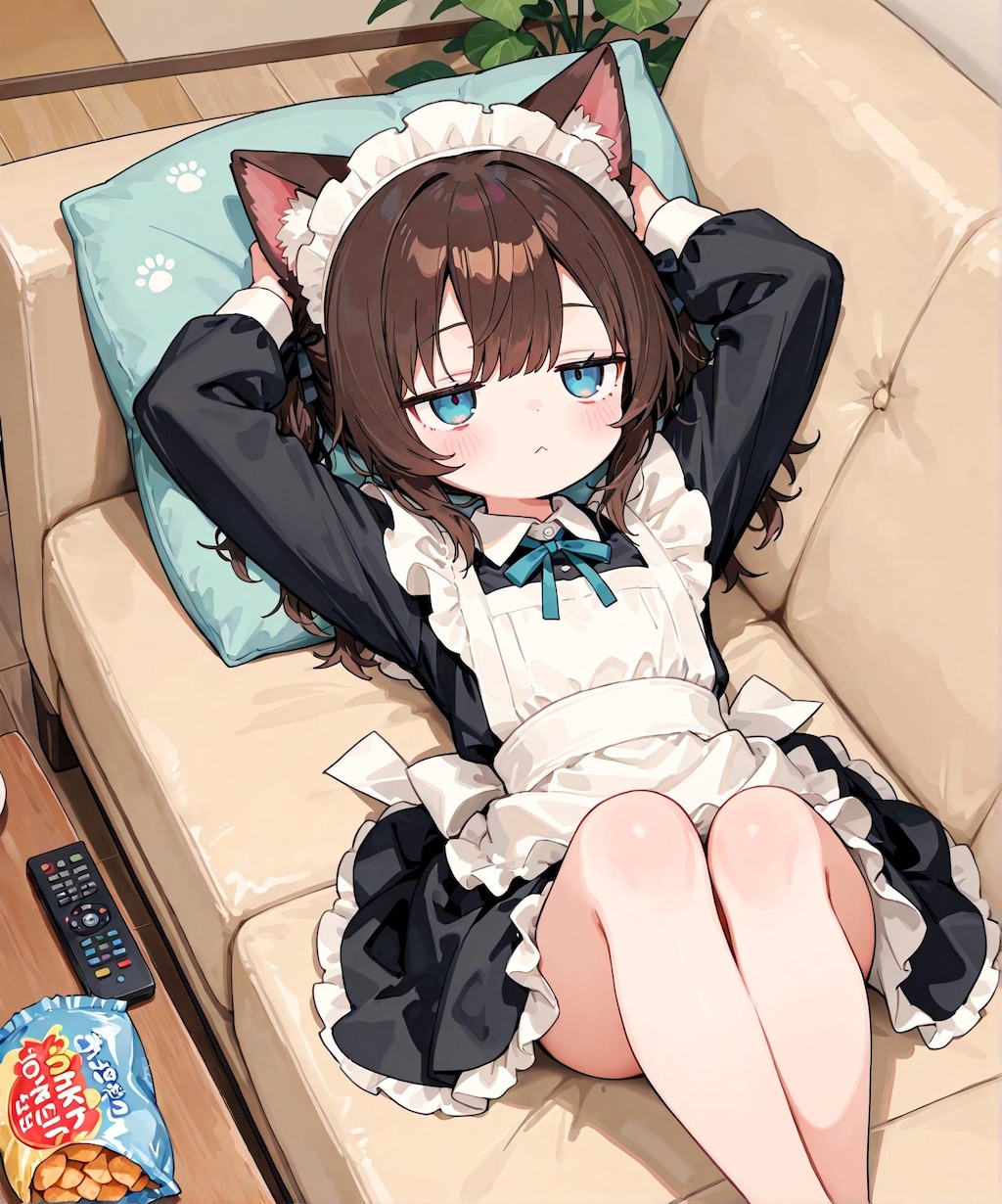 働かないメイド少女