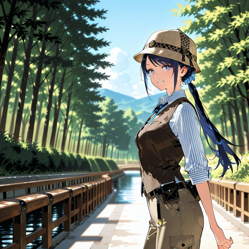 ハイキングする七瀬　247