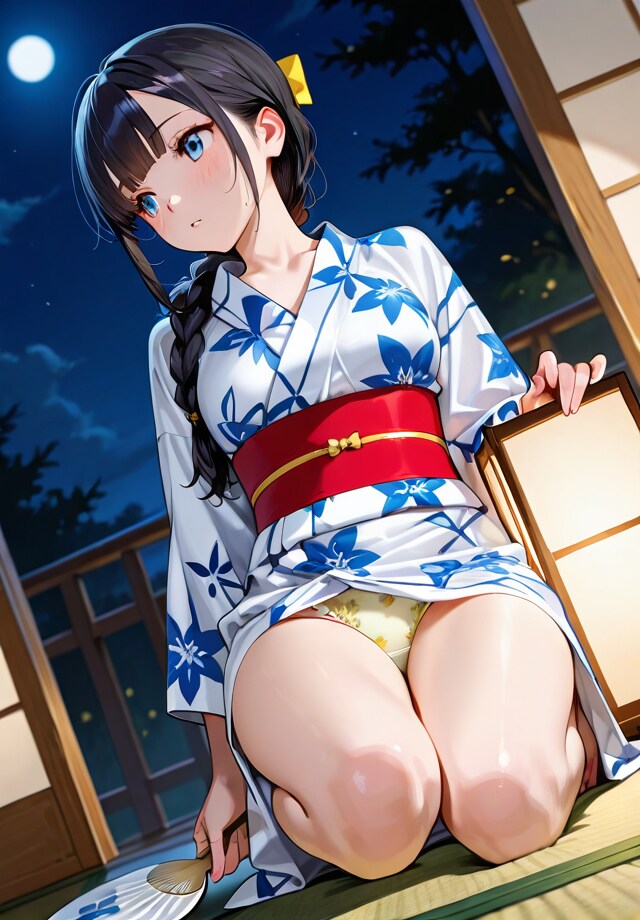 開けた浴衣のその奥に…