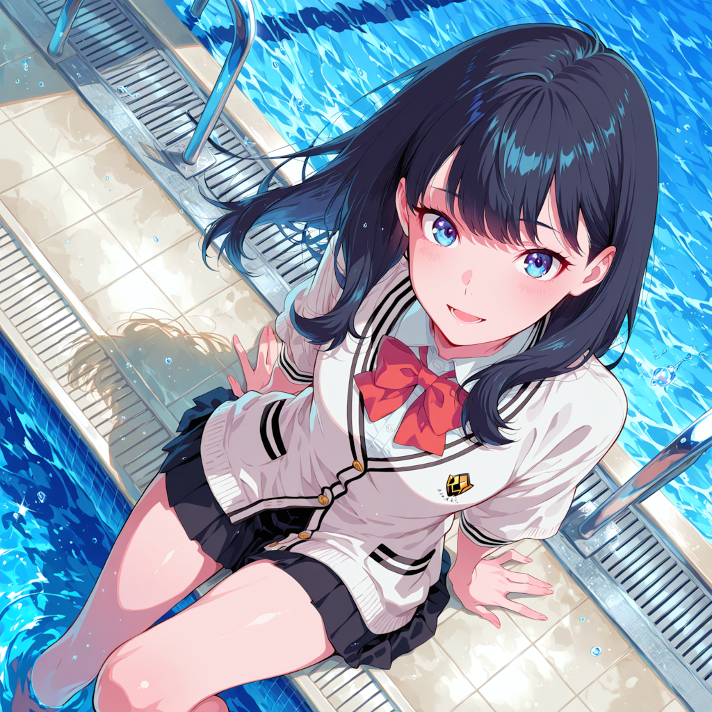 宝多六花 - プール