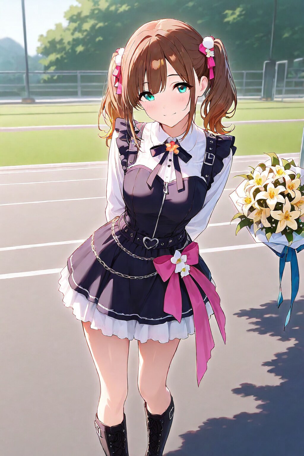 ねえ。制服。似合う？