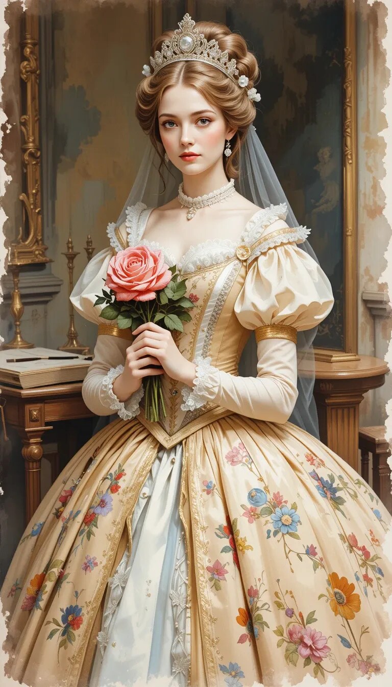 マリー・アントワネット　水彩画風