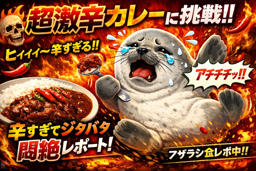 続ジタバタアザラシ軍〜激辛カレー食レポ〜