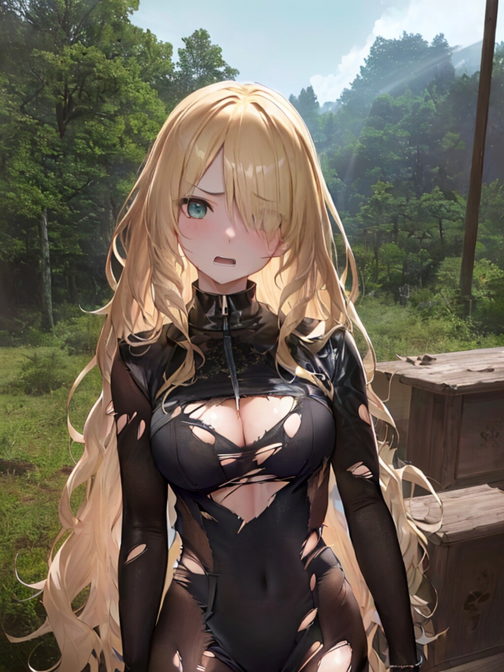 服を切り裂かれるプレデター