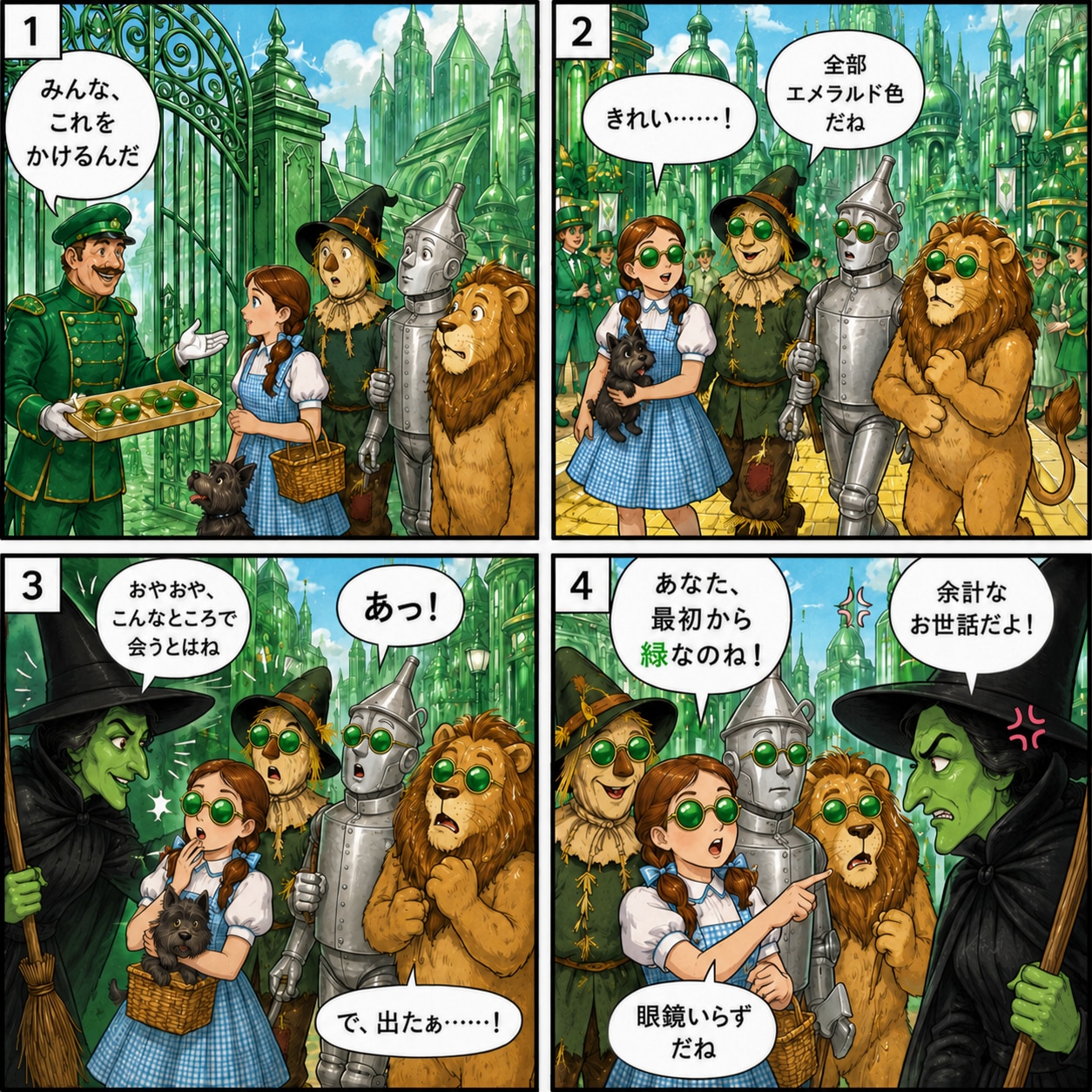 緑色のメガネ