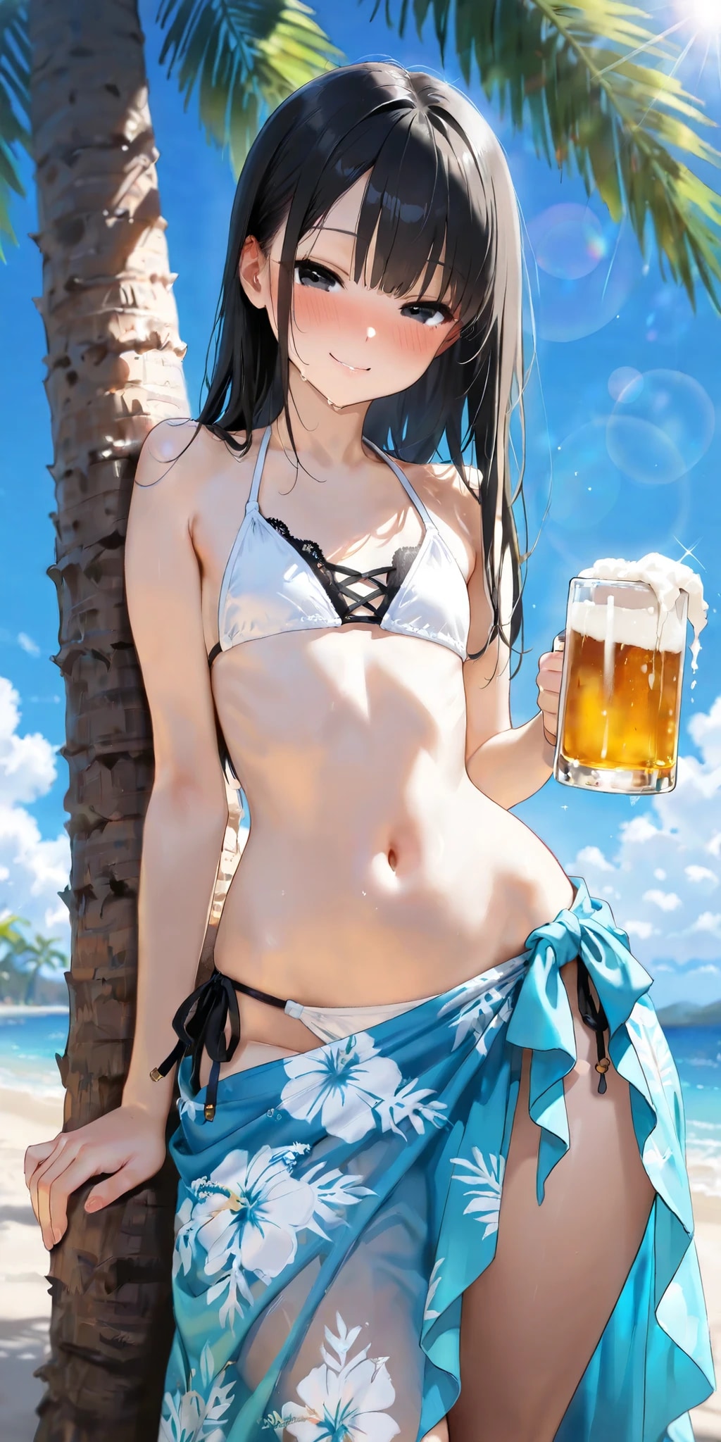 ビキニでビール