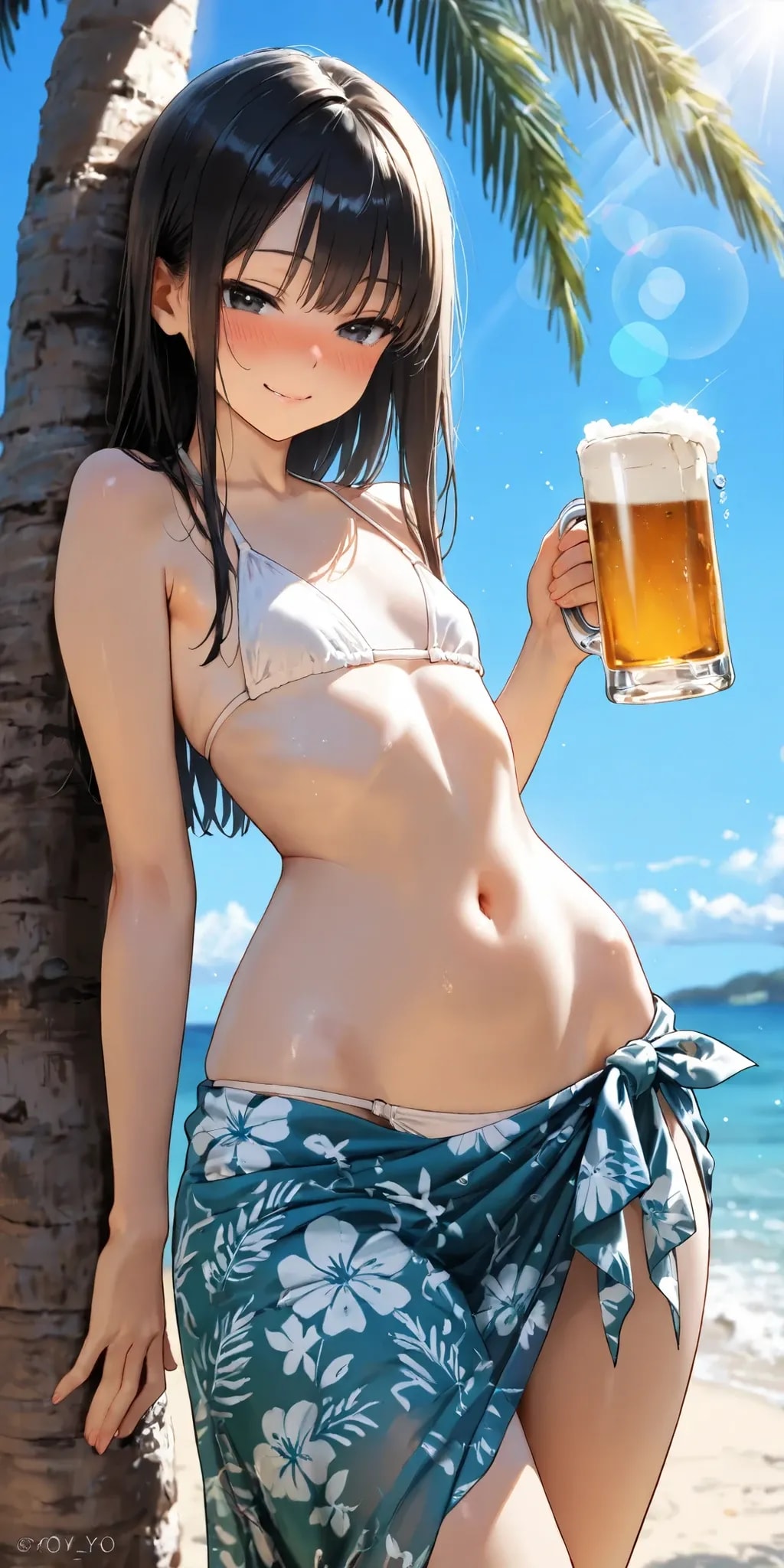 ビキニでビール
