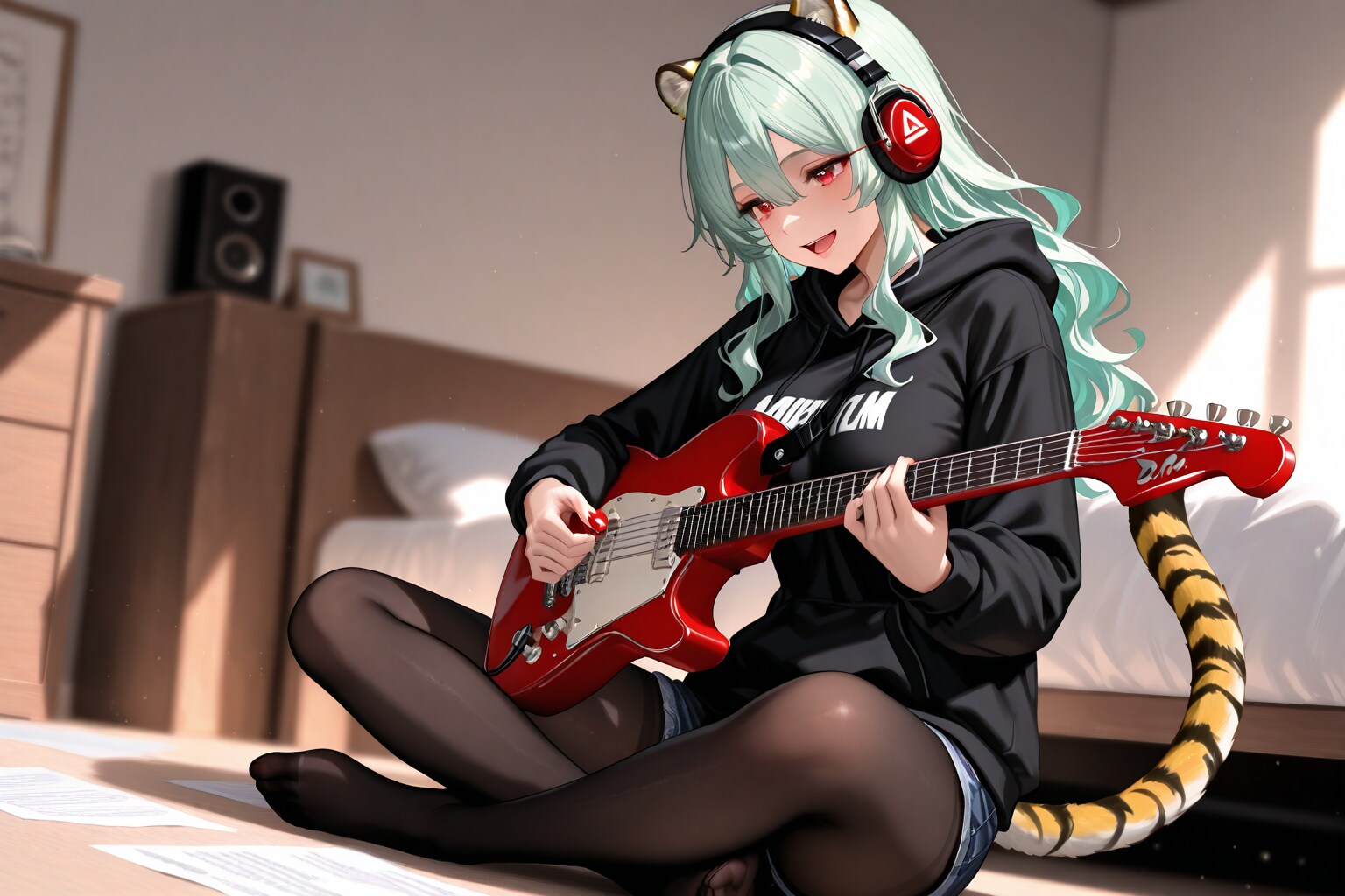 ギター練習中 | の人気AIイラスト・グラビア