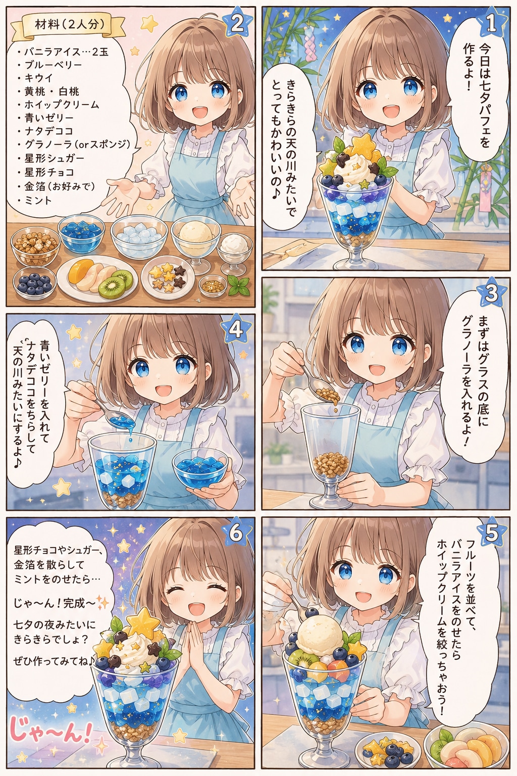 七夕パフェ