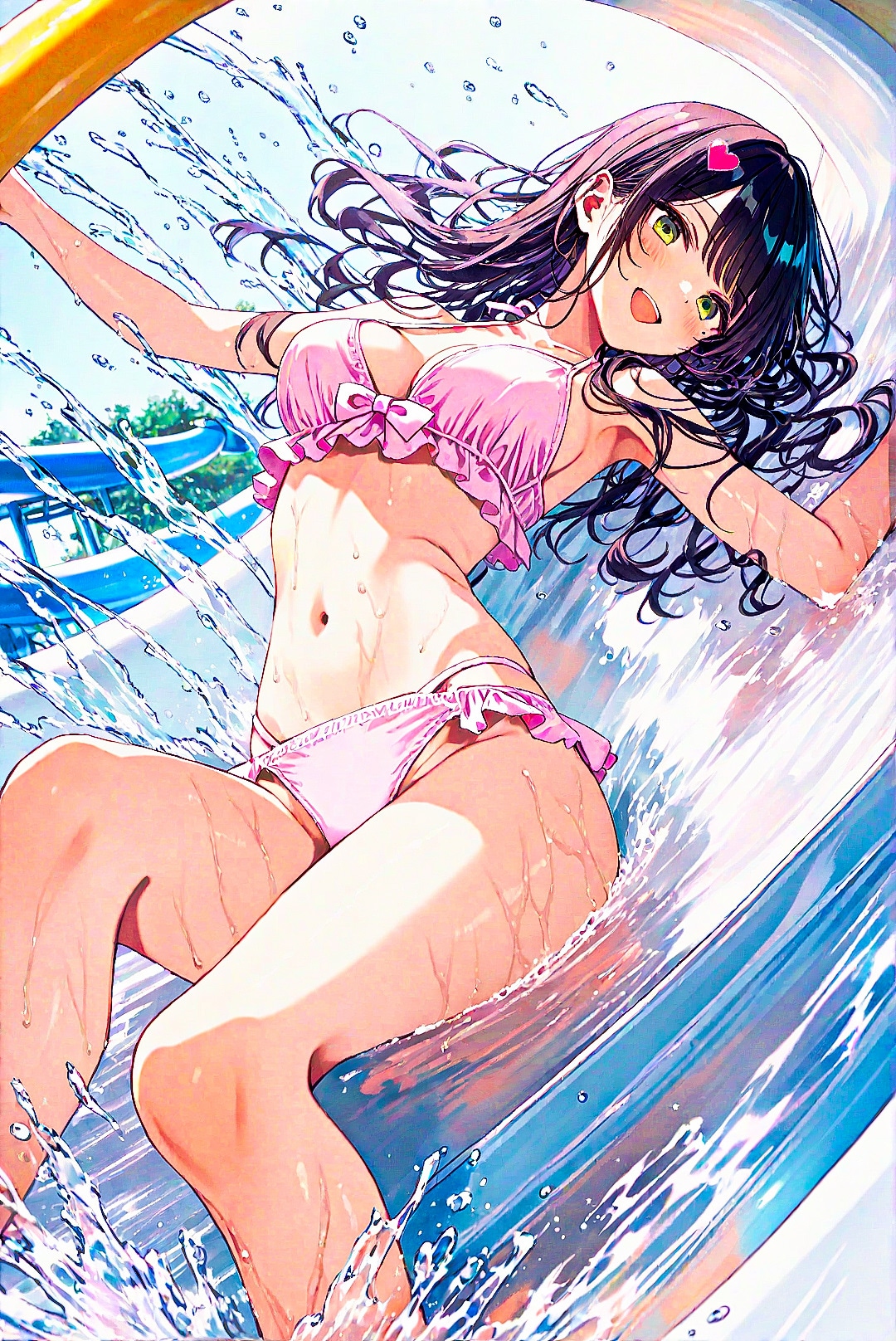 水を滑る