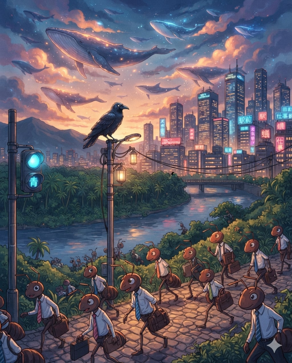 夕暮れ
