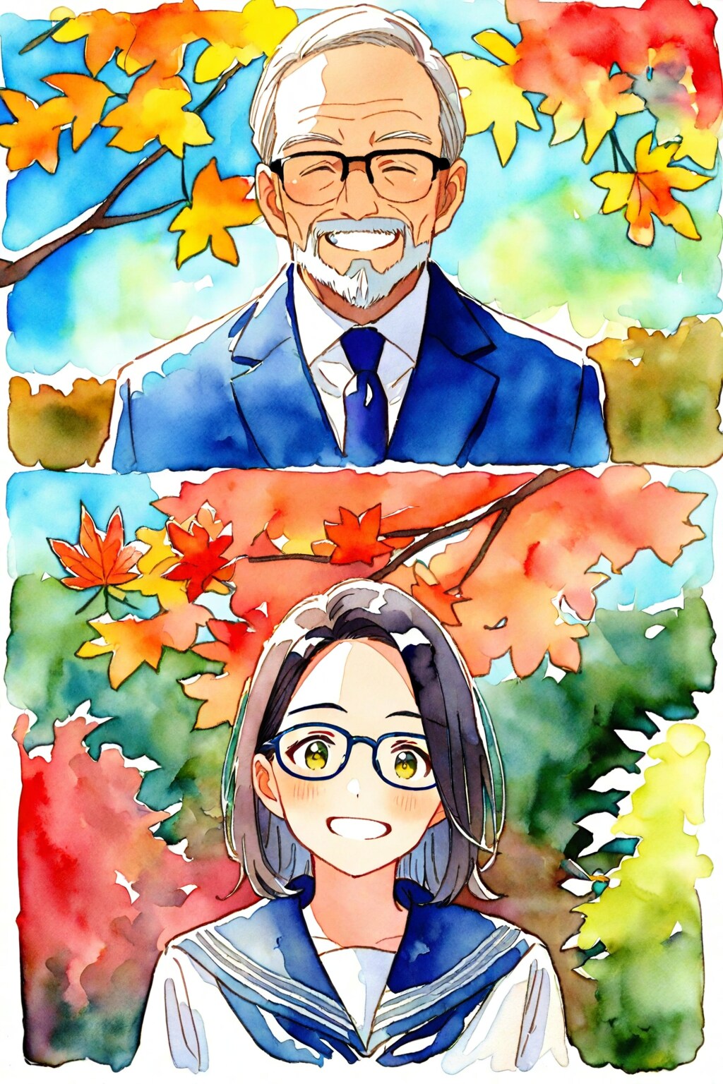 老人と孫 | の人気AIイラスト・グラビア