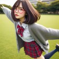 眼鏡女子 楓の飛ぶ練習 4枚目