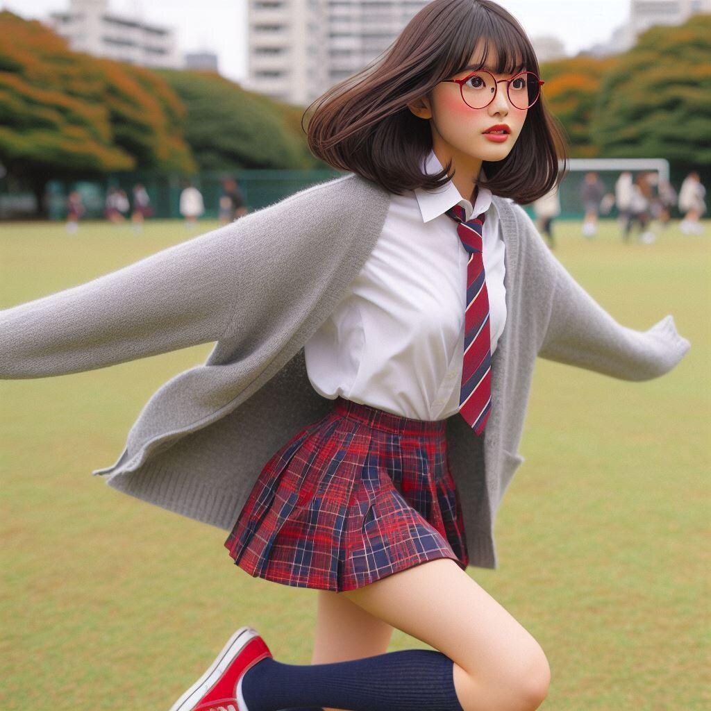 眼鏡女子 楓の飛ぶ練習