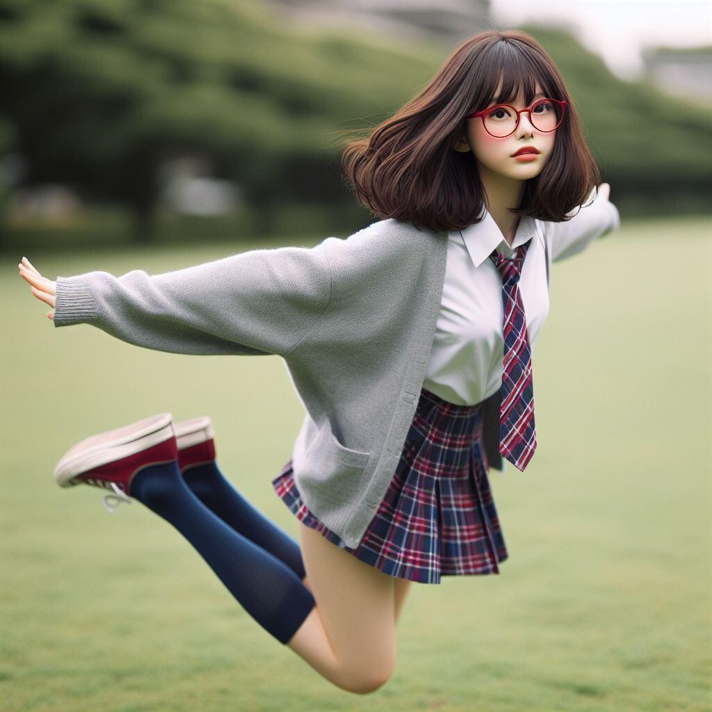 眼鏡女子 楓の飛ぶ練習