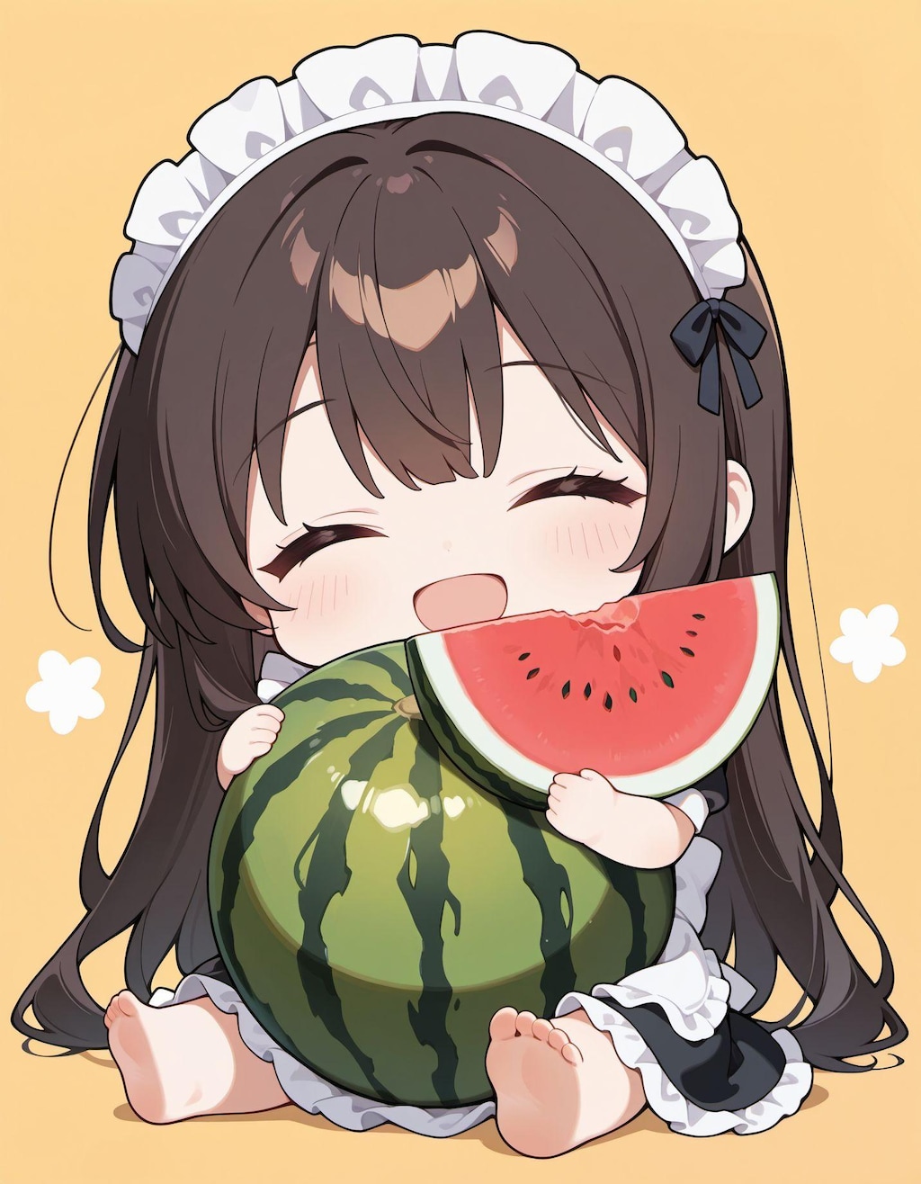 スイカもらったー