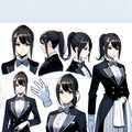 執事ちゃんの設定画（アニメ風） 3枚目