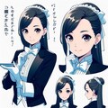 執事ちゃんの設定画（アニメ風） 6枚目