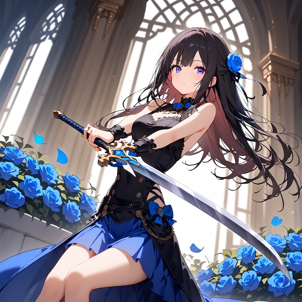 青薔薇の剣士 | の人気AIイラスト・グラビア