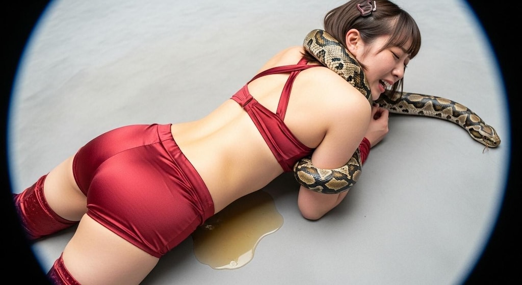 異業種格闘戦 人VS蛇 YURINAも敗北し失禁K.O.させられる