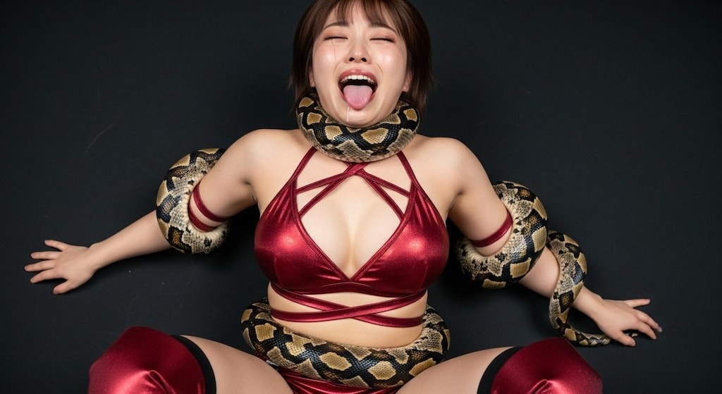 異業種格闘戦 人VS蛇 YURINAも敗北し失禁K.O.させられる