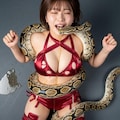異業種格闘戦 人VS蛇 YURINAも敗北し失禁K.O.させられる 11枚目
