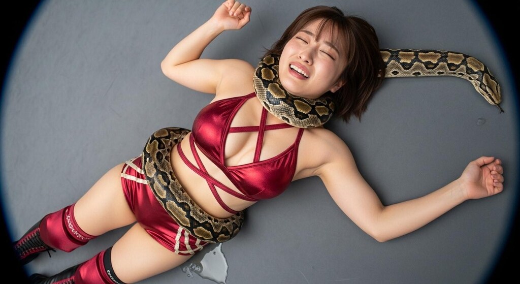 異業種格闘戦 人VS蛇 YURINAも敗北し失禁K.O.させられる